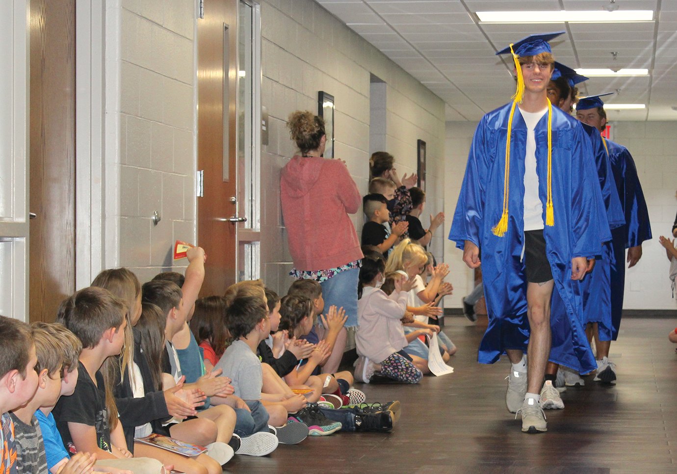 Students of all ages lined the halls at Hose Elementary to cheer on the seniors. CHS commencement exercises are set for 7 p.m. May 27.